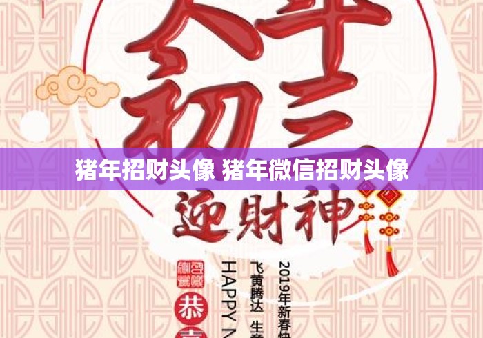 猪年招财头像 猪年微信招财头像，猪年微信招财头像